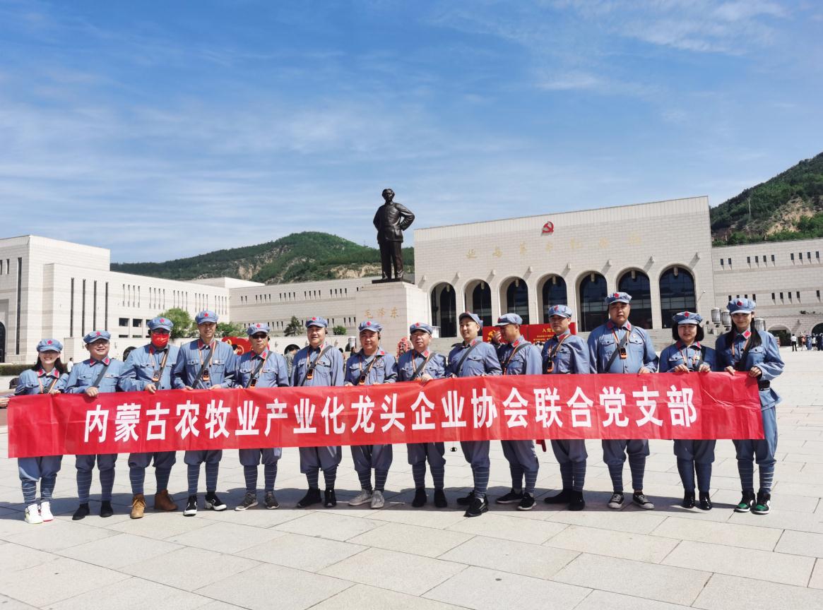 內(nèi)蒙古農(nóng)牧業(yè)產(chǎn)業(yè)化龍頭企業(yè)協(xié)會聯(lián)合黨支部赴延安革命圣地開展“學黨史、感黨恩、跟黨走”主題黨日活動